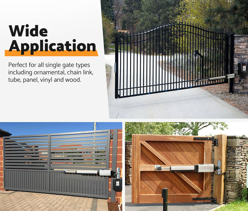 Mobi Double/Single Swing Gate Opener Kit Automatic Remote Battery Solar